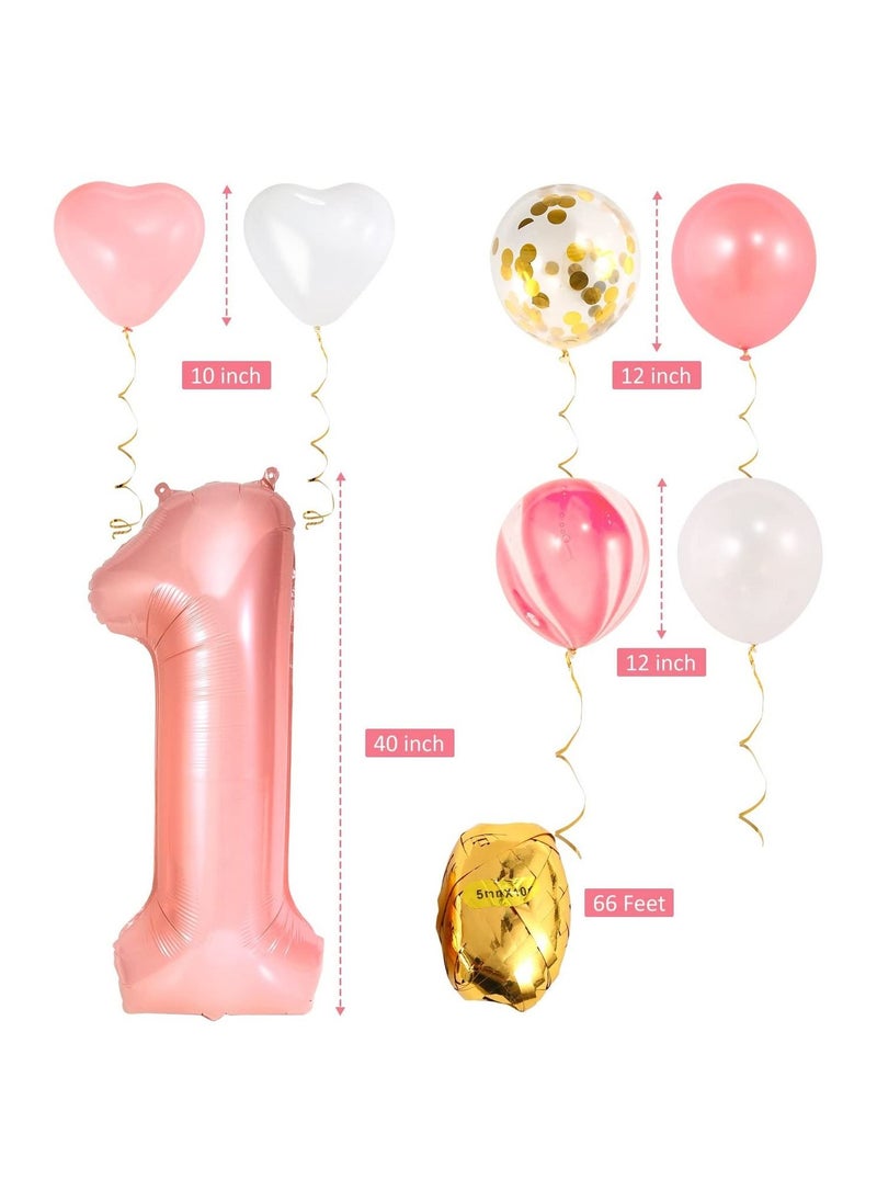 LA FIESTA - Pink and Gold First Birthday Decorations for Girls - Image 1
