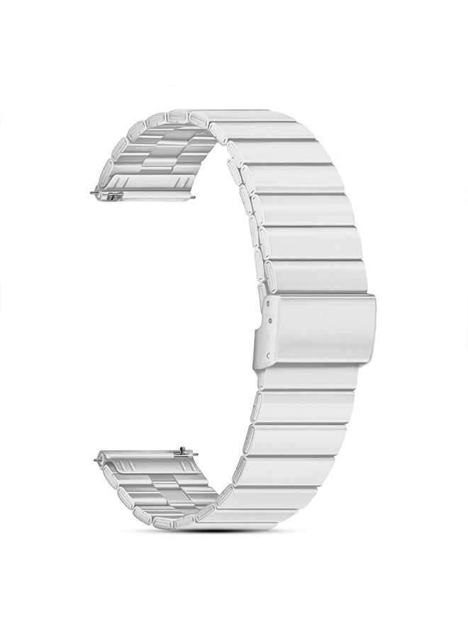 O Ozone Metal Band for Samsung Galaxy Watch Ultra LTE 47mm / Galaxy Watch 3 45mm 22mm Stainless Steel wristband for Huawei Watch GT/GT 2 46mm - Silver - Image 1