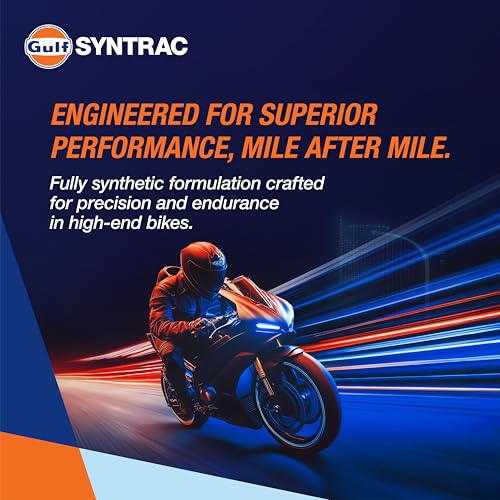 Gulf SYNTRAC 10W-30 4T API SP, JASO MA2 | Ester Technology | 2 Wheeler Bike Advanced 100% Full-Synthetic Engine Oil (1 L, Pack of 1) - Image 4