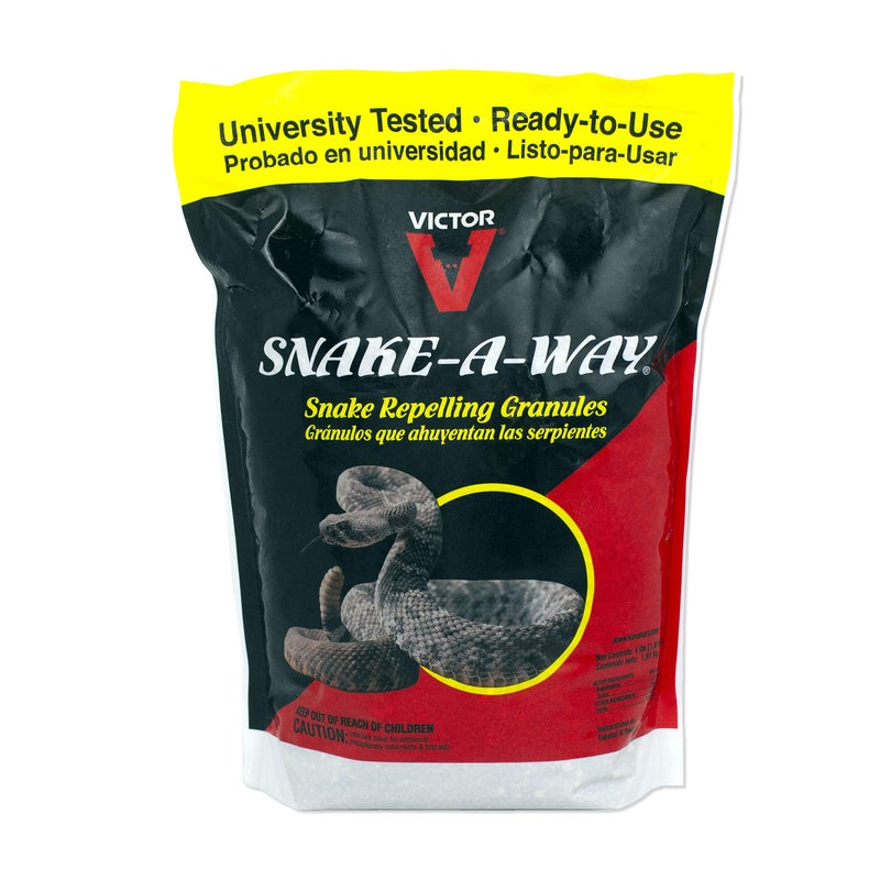 Victor VP364B Snake-A-Way Outdoor Snake Repelling Granules 4lbs, Snake Repellent for Yards, Use Against Poisonous & Non-Poisonous Species, Protects .5 Acres - Image 1