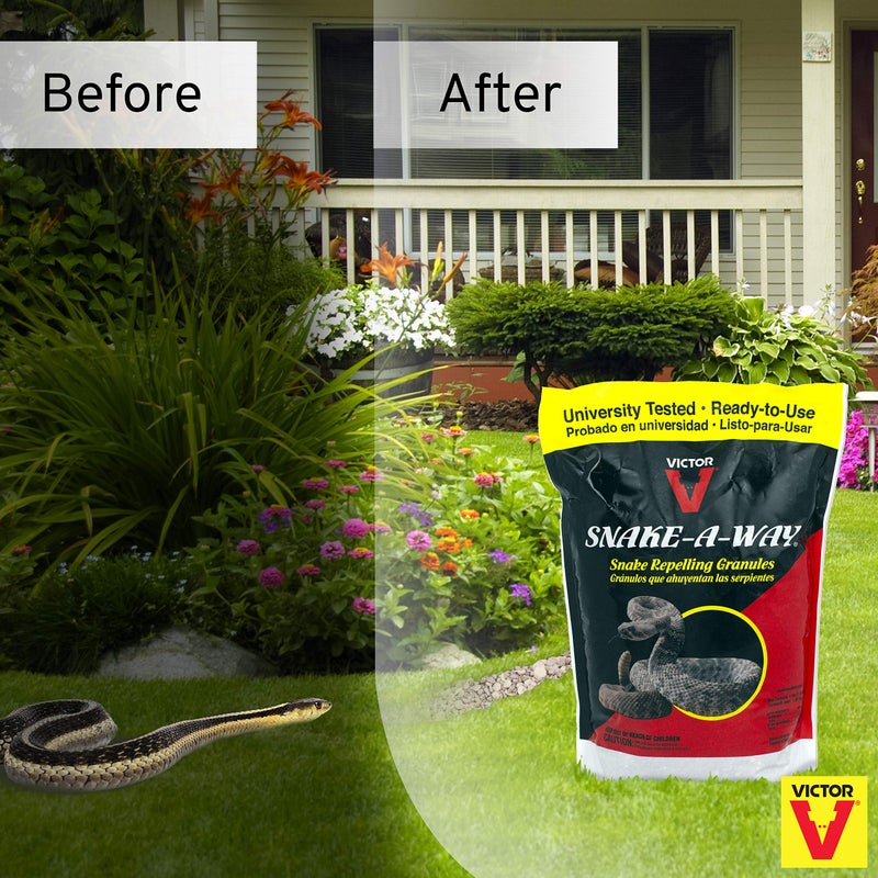 Victor VP364B Snake-A-Way Outdoor Snake Repelling Granules 4lbs, Snake Repellent for Yards, Use Against Poisonous & Non-Poisonous Species, Protects .5 Acres - Image 3