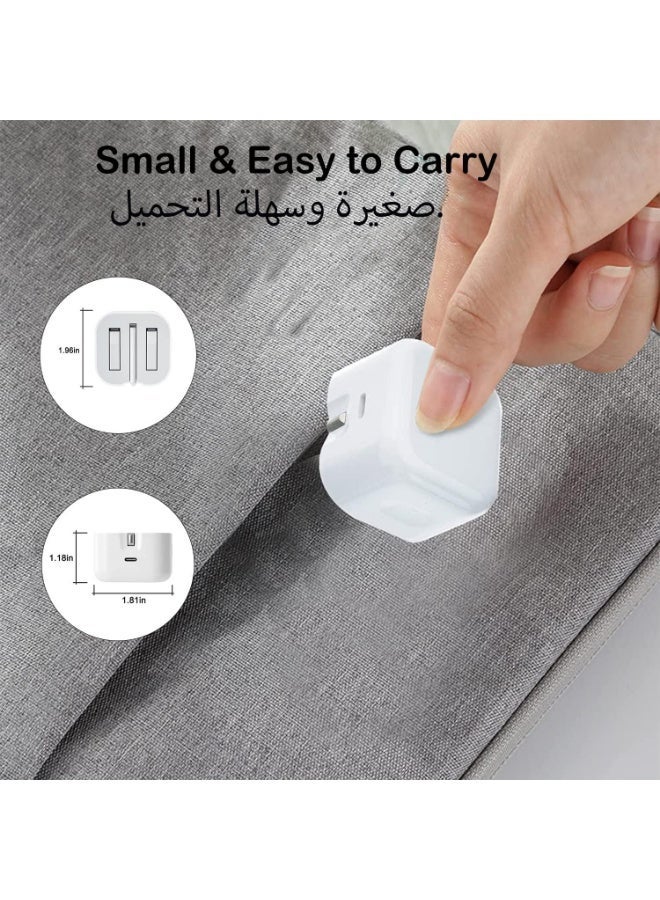 Kueh for iPhone Charger,iPhone 20W PD USB C Charing Plug with 1M Lightning Cable for iPhone 14 13 12 11 Pro Mini XS XR X, iPad, AirPod, white, Q1 - Image 5