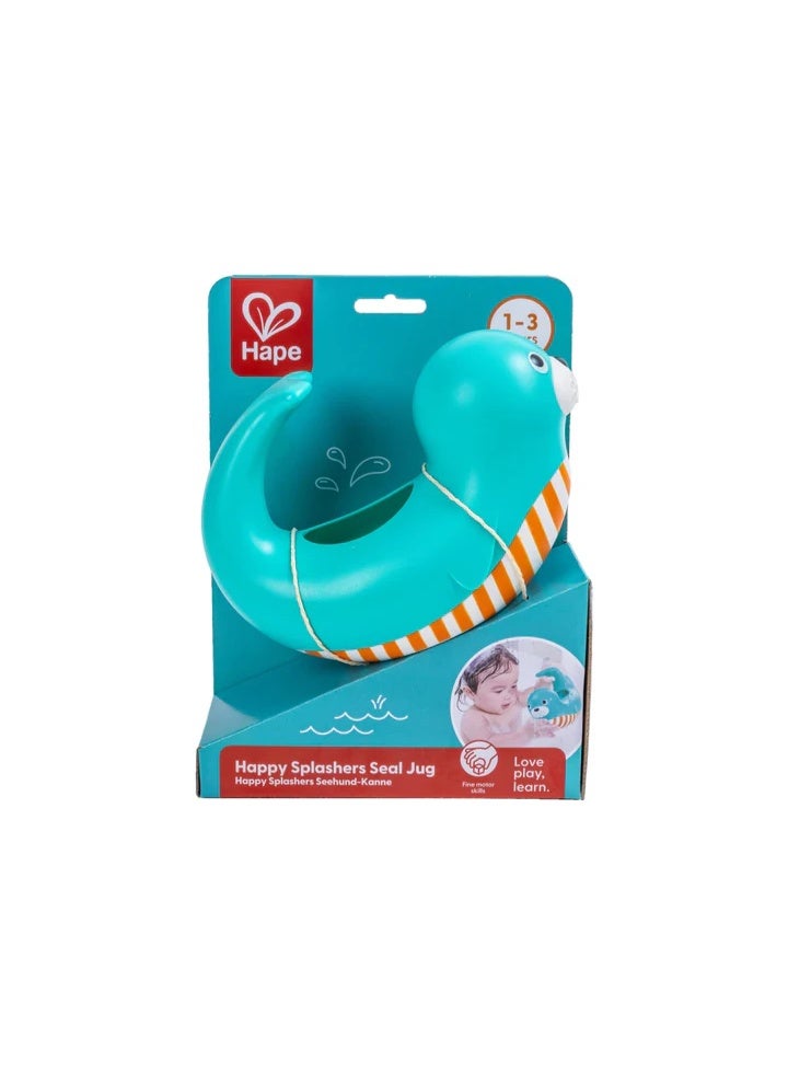 Hape Happy Splashers Seal Jug- Bath toys- shower- games - Image 2