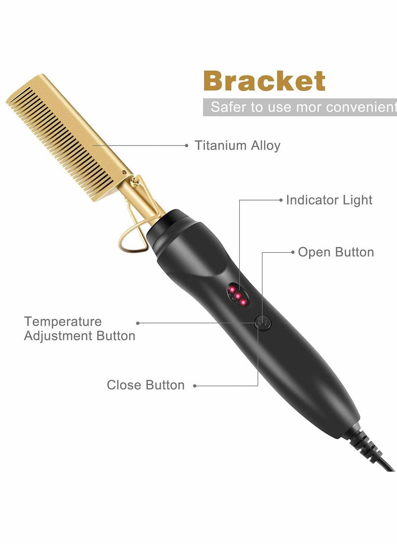 Y&D Hair Straightener Brush, Electric Heating Comb, Portable Travel Anti-Scald Beard Press Ceramic Security Curling Iron Fast Hot Anti-Scald, Easy to Use  - Image 5