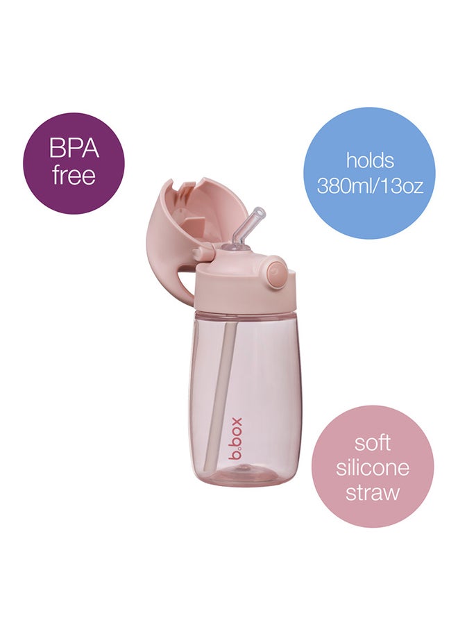 b.box Junior Drink & Water Bottle – Blush, Easy Grip Bottle and Leakproof Lid, Cute Toddler-Friendly Design, Flip Top Straw, 380ml - Image 2