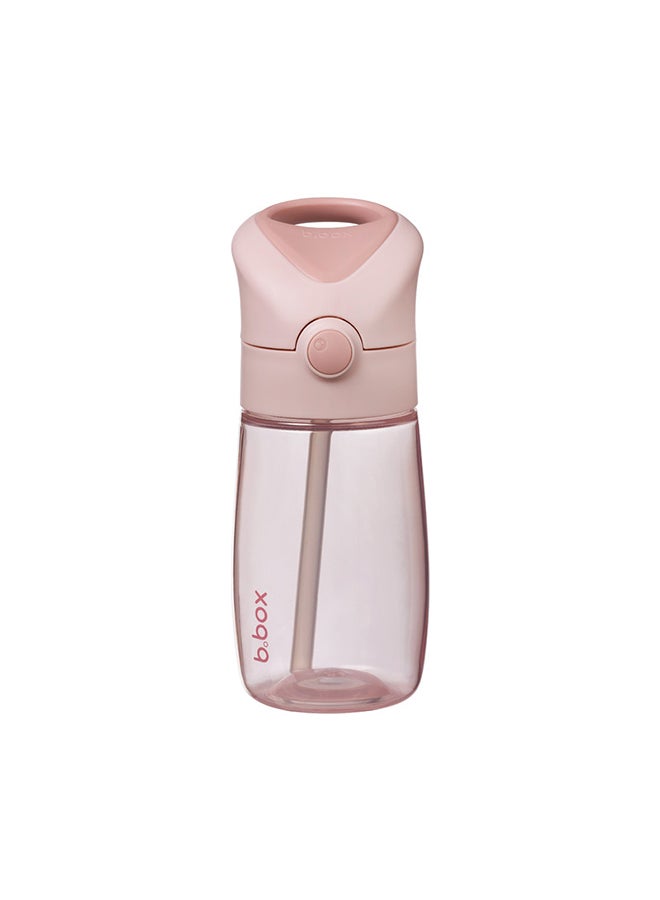 b.box Junior Drink & Water Bottle – Blush, Easy Grip Bottle and Leakproof Lid, Cute Toddler-Friendly Design, Flip Top Straw, 380ml - Image 1