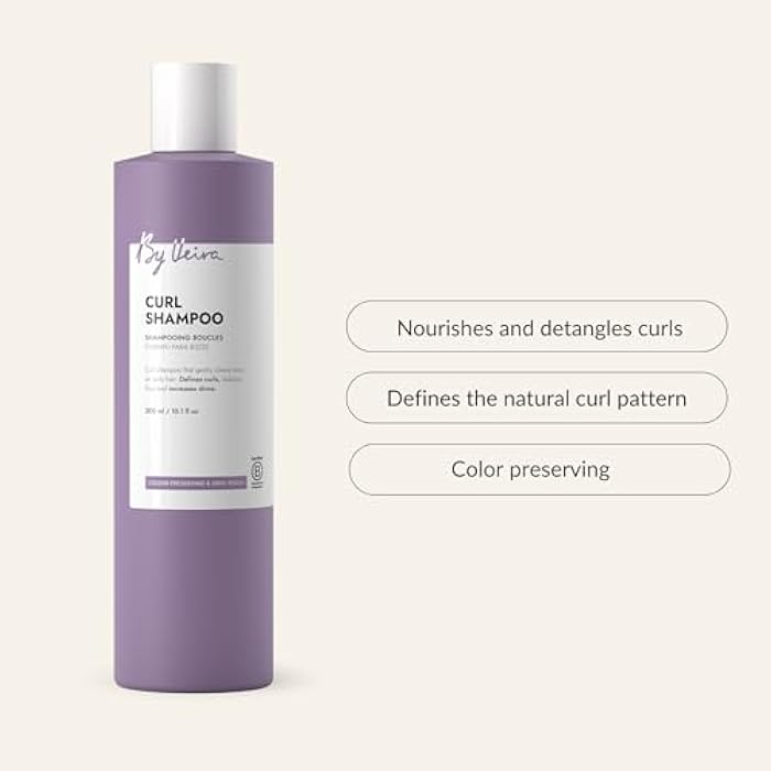 Curl Shampoo 10.1 Fl Oz, Gently Cleanses & Defines Curly Wavy Hair, Reduces frizz & Increases shine, Colour preserving, 100% vegan & Sulphate/Silicone free - Image 2