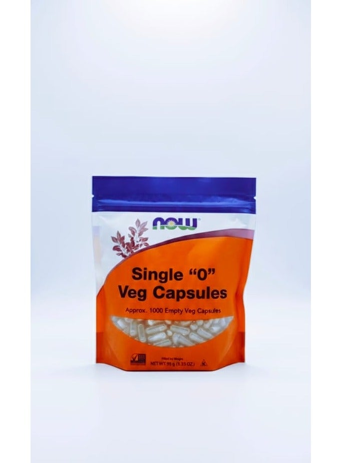 now Single "0" Veg Capsules 1000 Empty Veg Capsules - Image 1