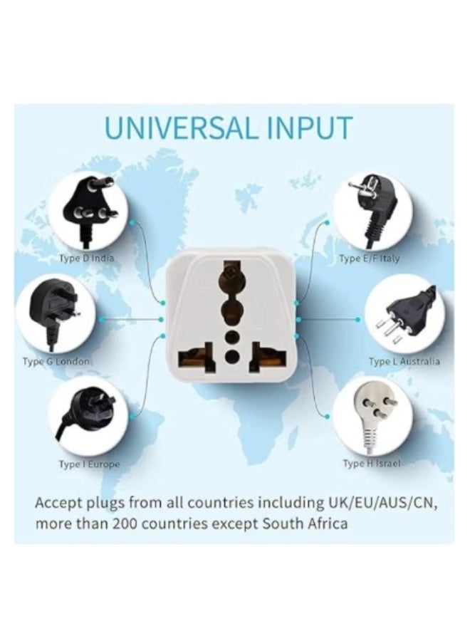 Terabyte Universal travel Plug Adapter USA/Canada/EU/AU to UAE Dubai UK HK Plug Converter, 3-Pin Travel Adapter Plug, Universal Socket Travel Adaptor Converter for Business Trip Holiday Hotel Airport - Image 2