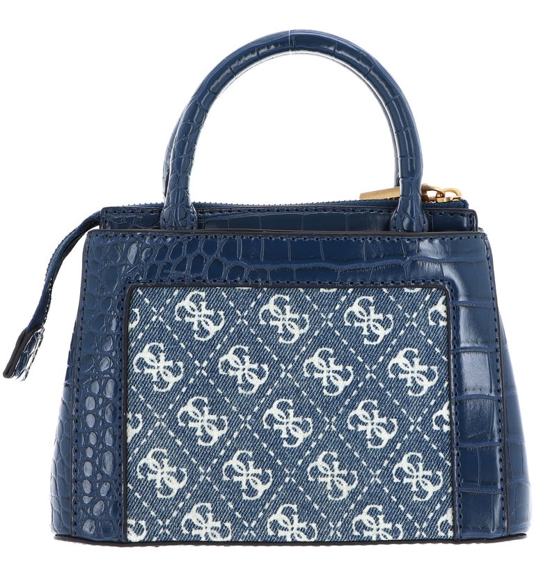 GUESS Women's Camera Bag Girlfriend Satchel Denim Logo Crossbody Bag Blue - Image 2