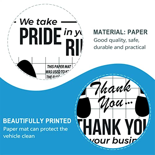 Tuklye White Car Paper Floor Mats : 200 Pcs Disposable Floor Cars Auto Vehicles Automotive Mat Covers Protector Detailing Detail Wash Temporary 16x20inch - Image 3