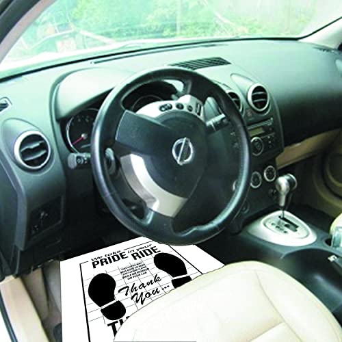 Tuklye White Car Paper Floor Mats : 200 Pcs Disposable Floor Cars Auto Vehicles Automotive Mat Covers Protector Detailing Detail Wash Temporary 16x20inch - Image 5