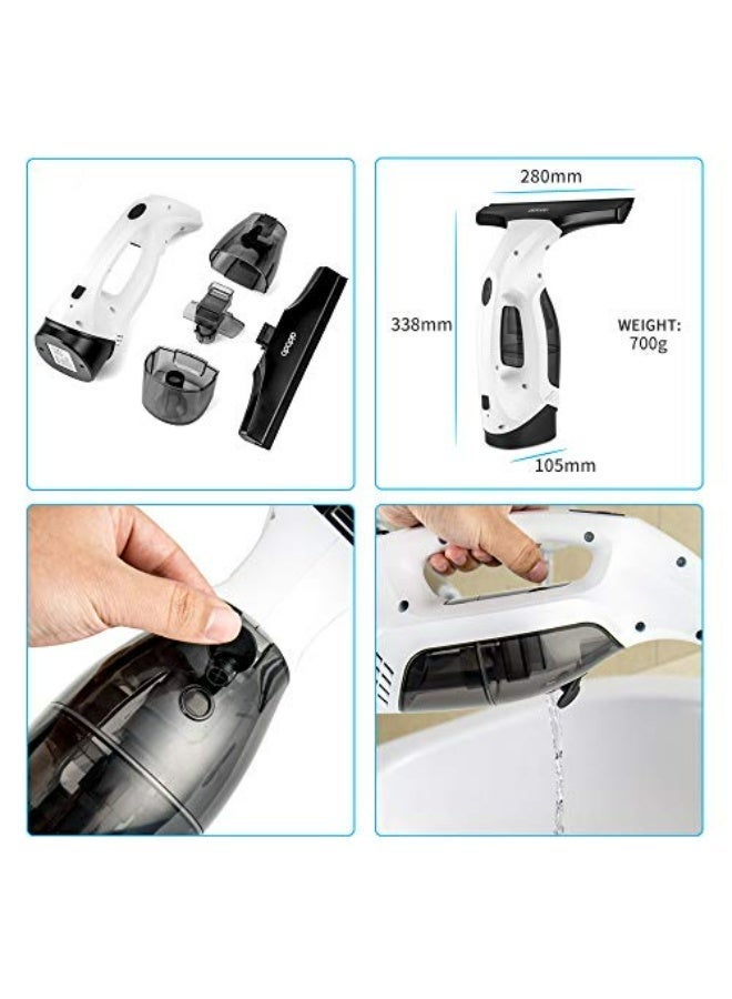 Cordless Window Vac, 35 Min Runtime, Streak-Free Cleaning, Lightweight, with Spray Bottle Kit 0.2 L 1100 W - Image 2