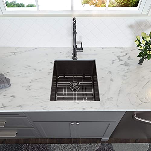 Lordear Black Bar Sink Undermount 15x17 inch Kitchen Sinks 16 Gauge Deep Single Bowl Stainless Steel Sink Basin Handmade - Image 3