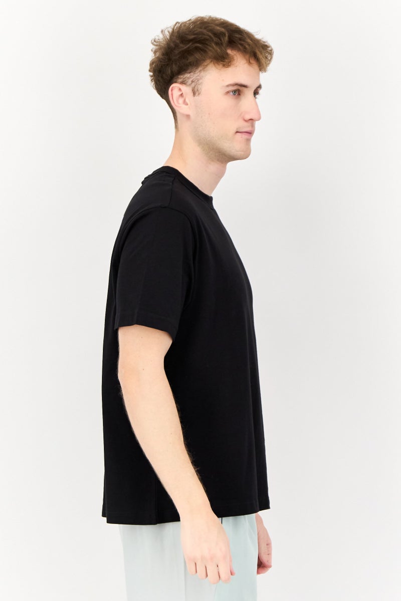 Reebok Men Sportswear Fit Short Sleeve Outdoor T Shirt, Black  - Image 2