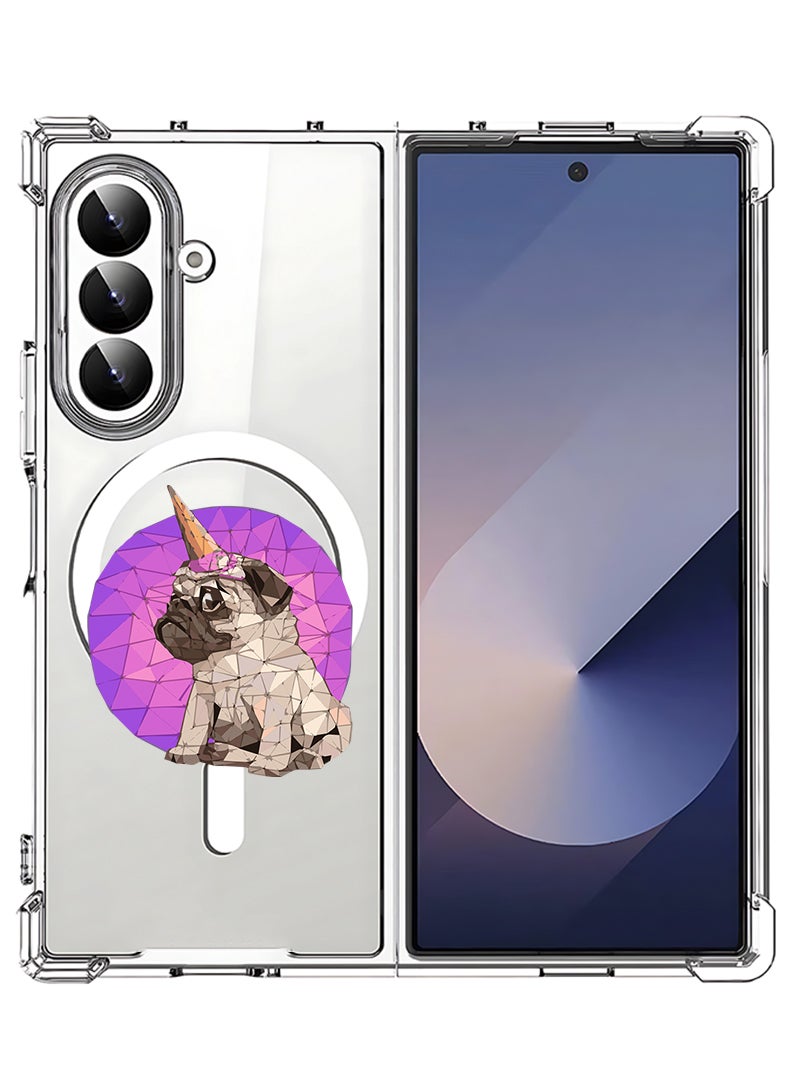 Theodor Magnetic Case for Samsung Galaxy Z Fold 7 Compatible with MagSafe Wireless Charging, Shockproof Phone Bumper Cover Puggy - Image 1