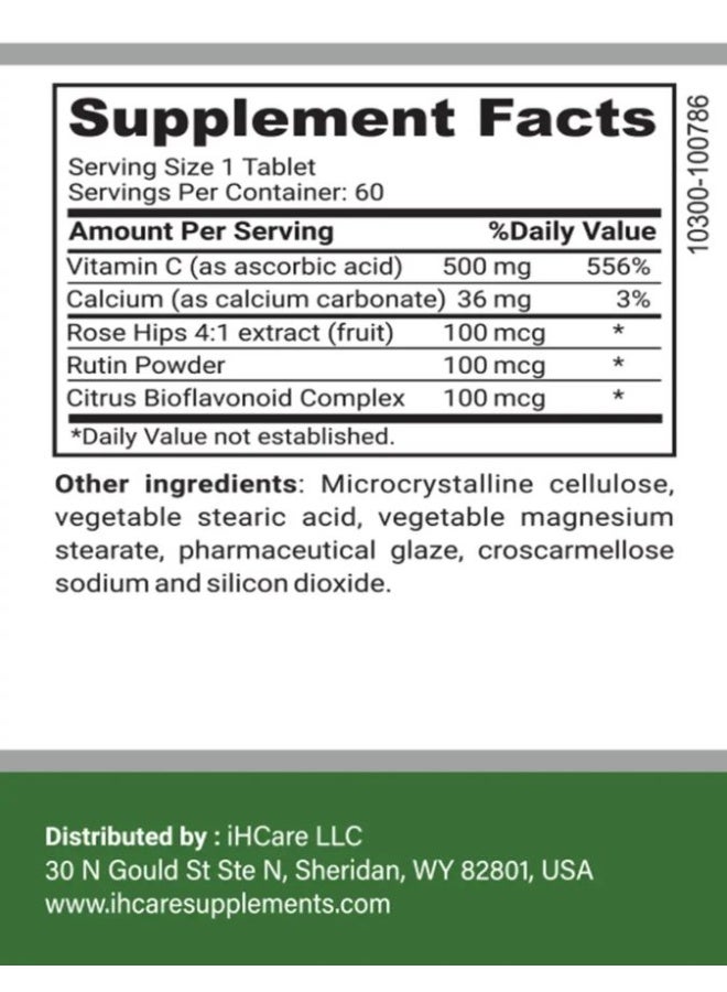 NATURE'S CHEC Vitamin C with Rose Hips Tablets 60S - Image 2