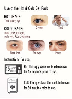 Dada HOT & COLD EYE MASK Reusable Eye Mask with Gel Beads for Hot Cold Therapy, Pain Relief, Puffy Eyes, Stress Relief GEL -EMG03  - Image 4