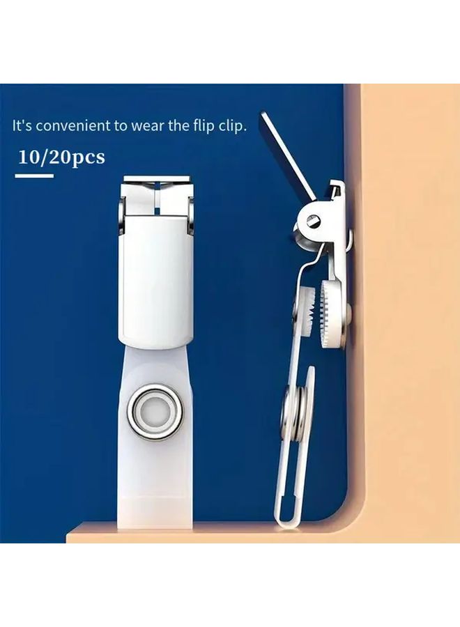 Metal Badge Card Holder 10pcs Work Name Badge Clip Attendance Representative Doctor Card Clipped Button - Image 1