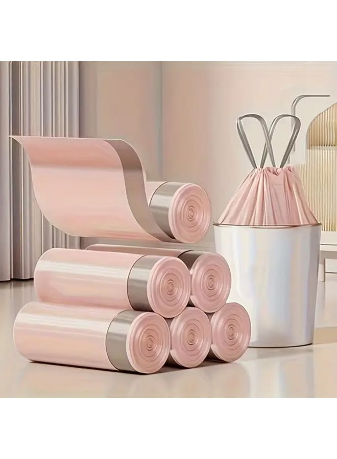 Extra Thick Drawstring Trash Bags 50 Per Roll Durable Polyethylene Garbage Bags For Kitchen Bathroom Bedroom - Image 5