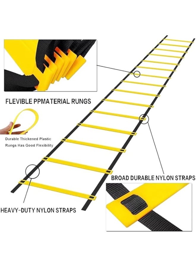 سلم تدريبات السرعة والرشاقة – أداة تدريب للياقة البدنية وكرة القدم - Image 4