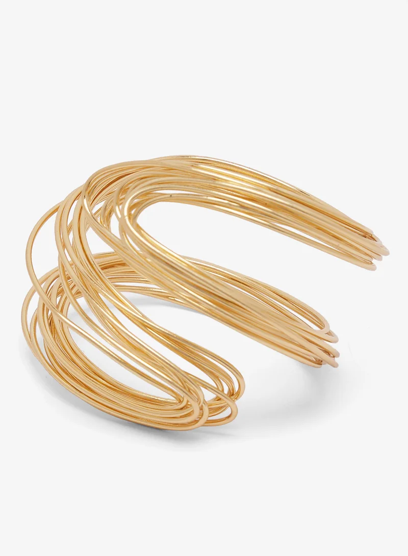 ELLA 3PK Mixed Textured Gold Rings