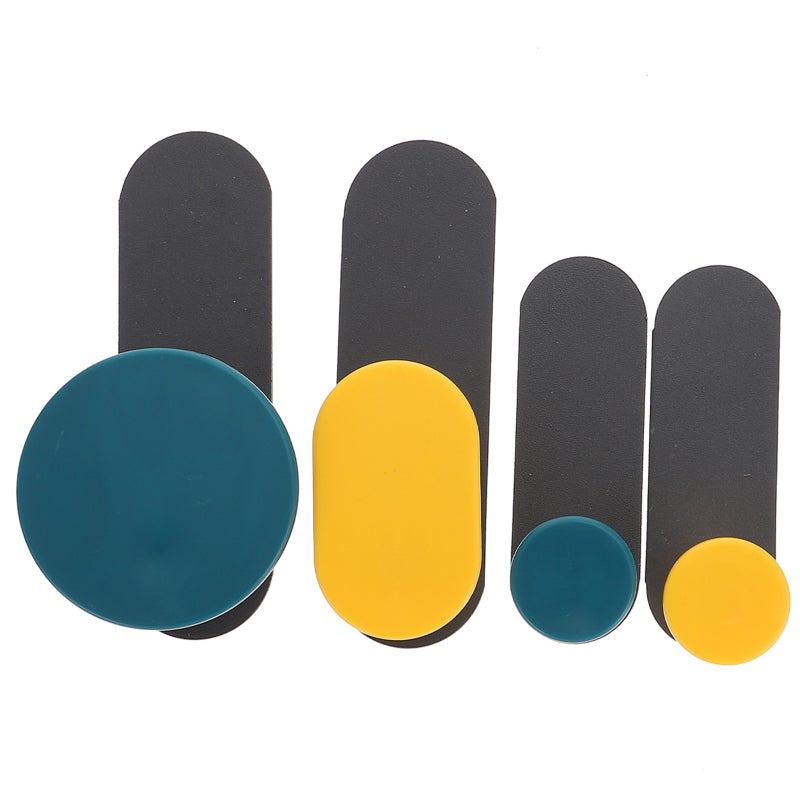 🏠 أطواق تعليق حائط للمعاطف تصميم بسيط ستيل كربون رمادي ٤ قطع - Image 2