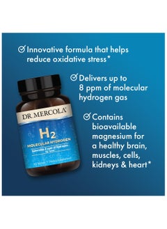 Dr. Mercola H2 molecular hydrogen generates 8 ppm of hydrogen per tablet 30 tablets dietary supplement  - Image 4