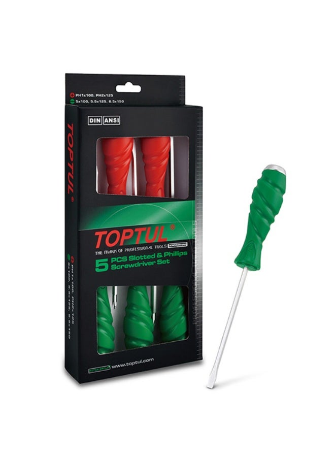 توبتول طقم مفك بالطرق 5 قطع TOPTUL GAAE0509