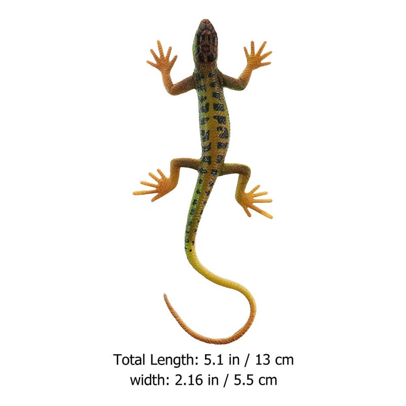 STOBOK Realistic Lizard Figurine - Plastic Lizard Toy Action Figure Reptile for Collection, Science, Educational Prop Pranks Home Decor (Green) - Image 2
