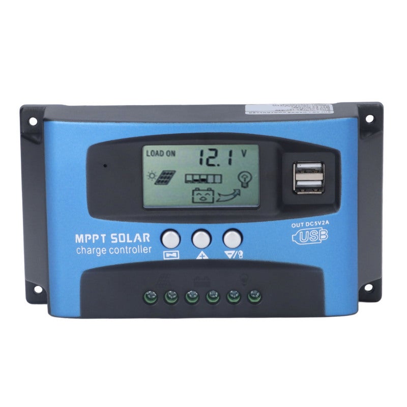 Mppt Solar Charge Controller 12V 24V: 98% Circuit Conversion Efficiency - 99.9% Mppt Tracking Efficiency, Multi Peak Tracking Technology for Off Grid Systems, Street Lighting, Photovoltaic Panels - Image 1