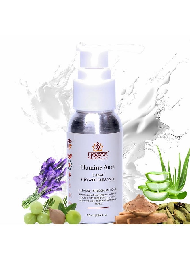 YOGEE IllumineAura 3-in-1 Hair Face Body Shower Cleanser - Embrace Natural Radiance from Head to Toe (50 ml) - Image 1