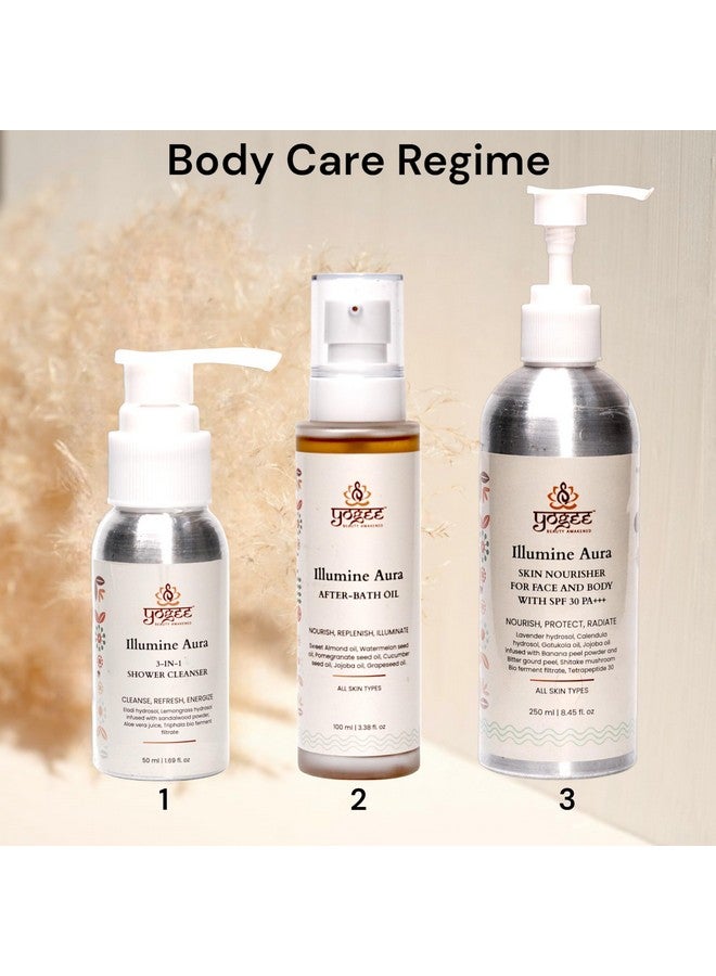 YOGEE IllumineAura 3-in-1 Hair Face Body Shower Cleanser - Embrace Natural Radiance from Head to Toe (50 ml) - Image 3