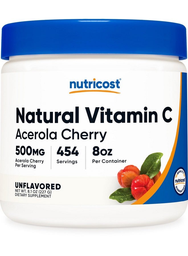 Nutricost Natural Vitamin C - Acerola Cherry Powder 0.5 LB - Gluten Free & Non-GMO - Image 1