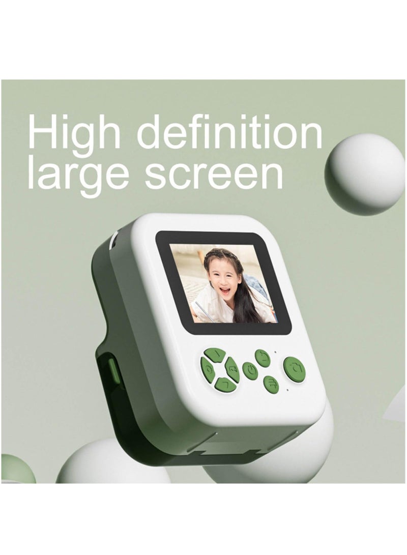 XiuWoo Bluetooth Kids Instant Print Camera with 2.4 Inch Screen 180 Degrees Rotating Lens 24 Megapixels HD Recording, Portable Thermal Printing Camera Idea Gift Toys for  Boys Girls Birthday Gifts,Green - Image 4