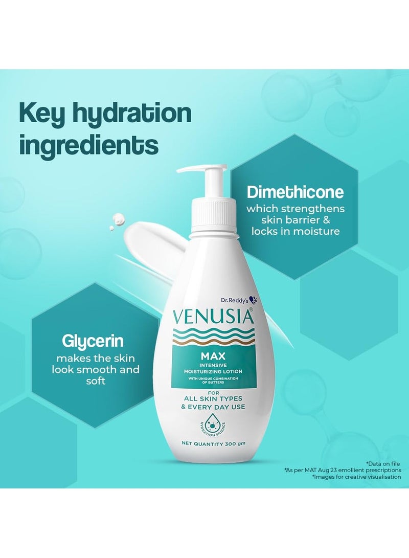 VENUSIA Moisturizer Lotion For Everyday Use for Dry Skin Contains Shea Butter  Mango Butter  Aloe Butter and Cocoa Butter. Paraben Free and Non irritant formula 300 g - Image 4