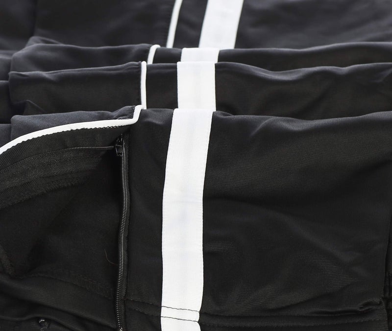 Gioberti Mens Athletic Track Pants, Black White, Small - Image 5