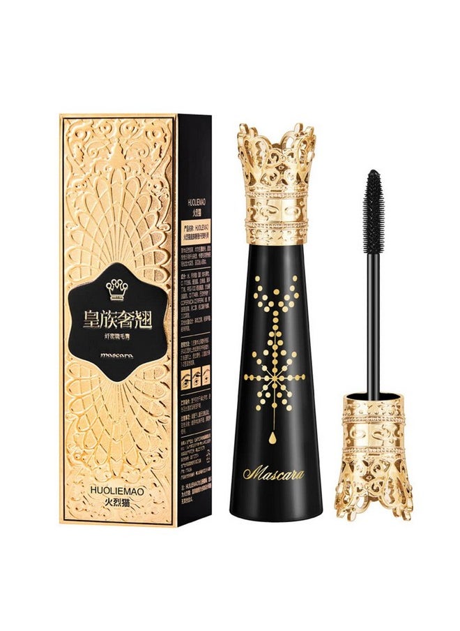 KlsyChry 4D Mascara Black Volume And Length Crown Mascara 4D Silk Fiber Lash Mascara Thickening And Lengthening Long Lasting Waterproof & Smudge Proof Liquid Lash Extensions Mascara  - Image 2