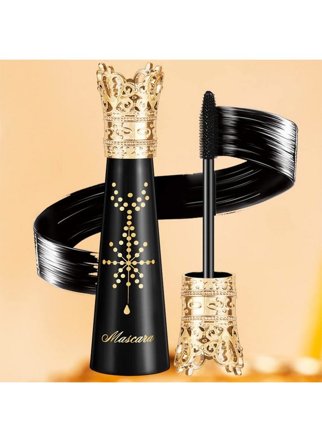 KlsyChry 4D Mascara Black Volume And Length Crown Mascara 4D Silk Fiber Lash Mascara Thickening And Lengthening Long Lasting Waterproof & Smudge Proof Liquid Lash Extensions Mascara  - Image 3