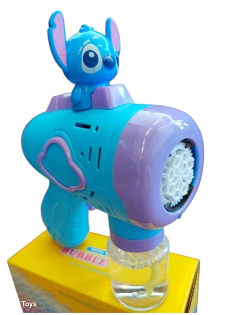 Toy Box Stitch Automatic Bubble Maker Gun – Colorful Bubble Blower Toy with Multiple Nozzles, Easy Grip Handle, and Refillable Solution Tank – Outdoor Fun Toy for Kids, Parties, Birthdays, and Summer Play  - Image 3