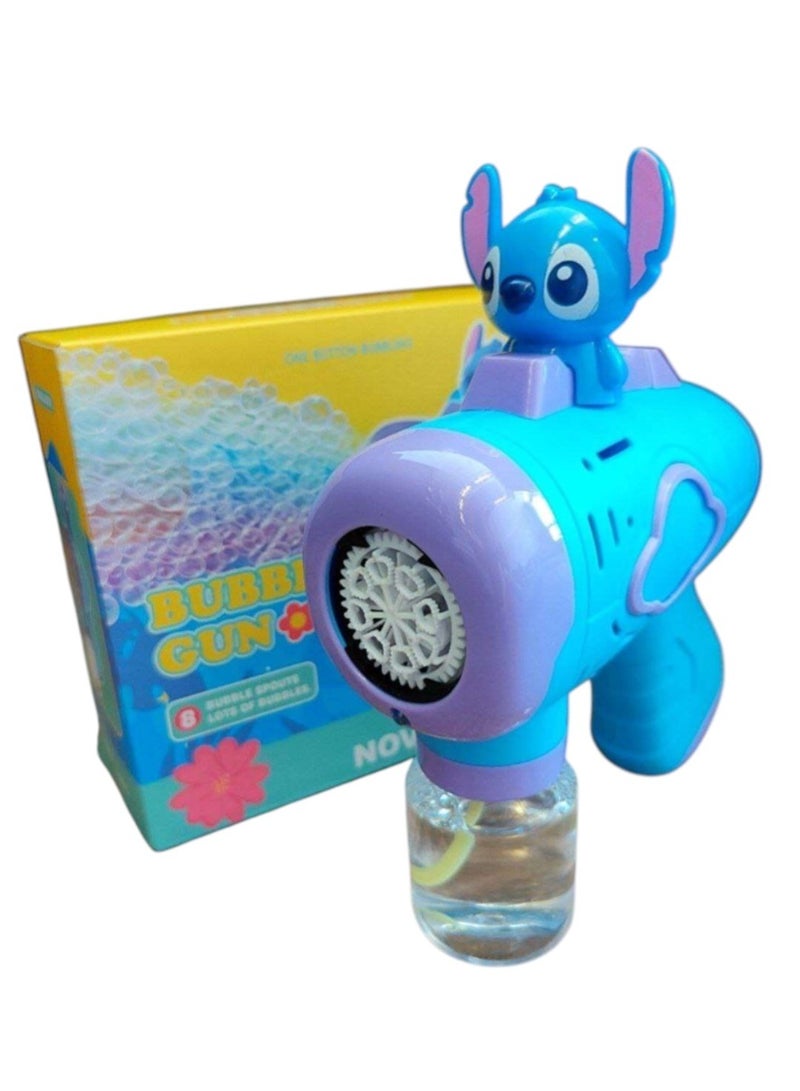 Toy Box Stitch Automatic Bubble Maker Gun – Colorful Bubble Blower Toy with Multiple Nozzles, Easy Grip Handle, and Refillable Solution Tank – Outdoor Fun Toy for Kids, Parties, Birthdays, and Summer Play  - Image 1