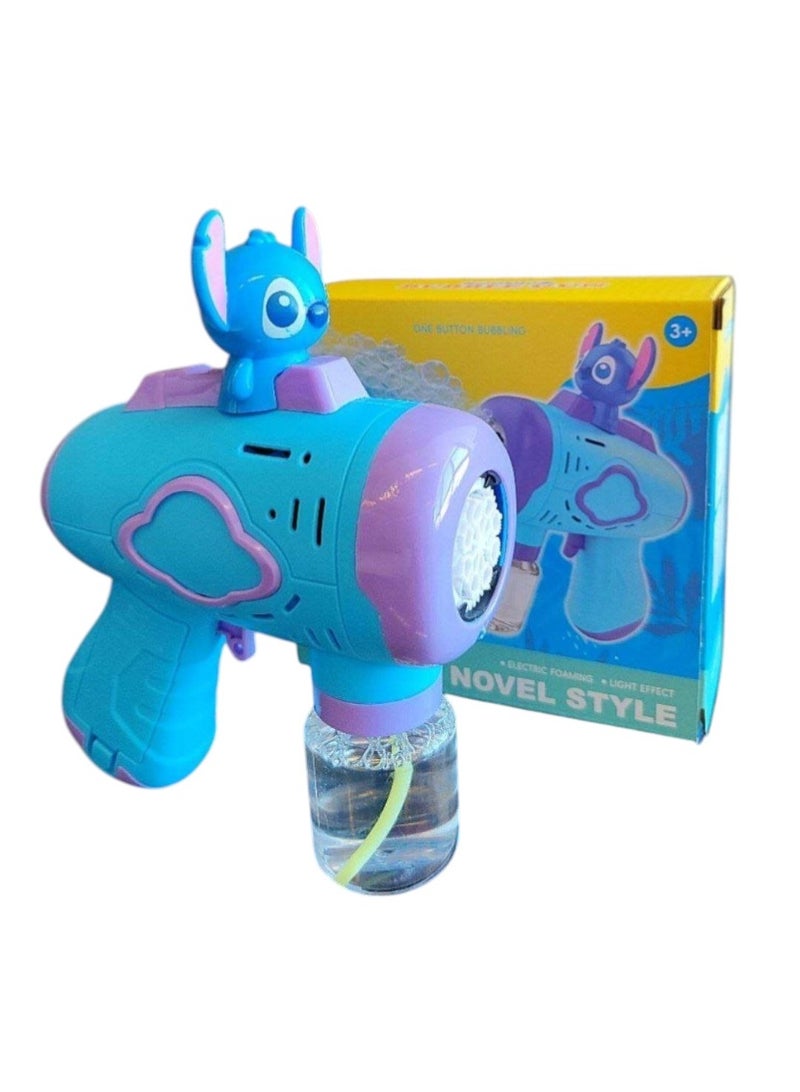 Toy Box Stitch Automatic Bubble Maker Gun – Colorful Bubble Blower Toy with Multiple Nozzles, Easy Grip Handle, and Refillable Solution Tank – Outdoor Fun Toy for Kids, Parties, Birthdays, and Summer Play  - Image 4