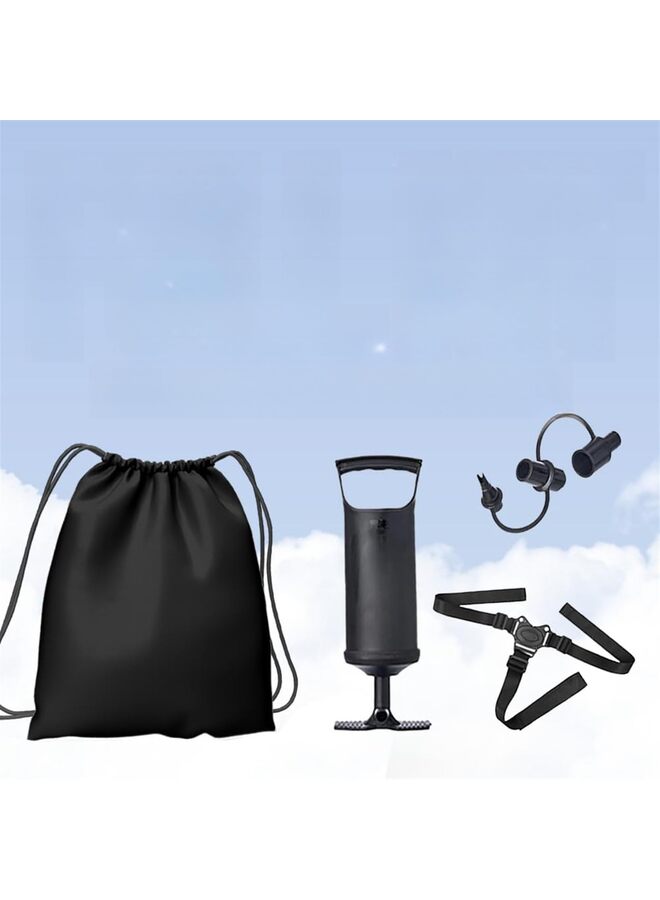 Inflatable Travel Bed - Portable Yellow Bed for Kids, Airplane Seat Extender for Kids - Plane Bed for Toddler Air Mattress, Toddler Blow Up Bed with Sides Pump and Belt, Kids Air Bed - Image 5