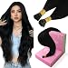 YoungSee I Tip Hair Extensions Black Human Hair Extensions I Tip Jet Black 24Inch 50g I Tips Hair Extension Real Human Hair Long Hair Extension Tip Natural Look for Black Women 50s - Image 2
