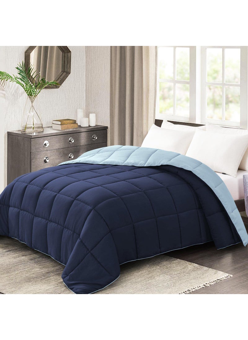 Homelike Moment Homelike Moment Twin Comforter Duvet Insert Blue Down Alternative Bed Comforter Twin Size Lightweight Bedding Comforters Quilted Soft All Season Reversible NavyLight Blue 