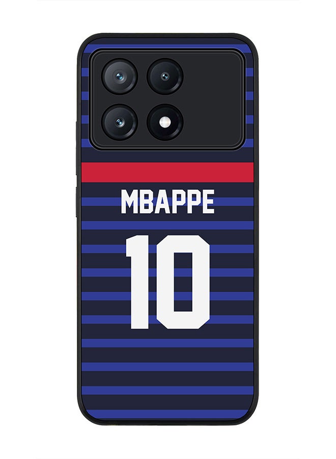 Stylizedd Rugged Black Edge Case for Xiaomi Poco X6 Pro, Slim fit Case Thin Cover -  Football Team - France, Player Name - Mbappe - Image 1
