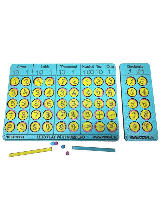 StepsToDo Place Value and Number Operations Learning Kit. Playful Learning of Number Sense, Add, Subtract and Multiplication with Separate Decimal Board. - Image 4