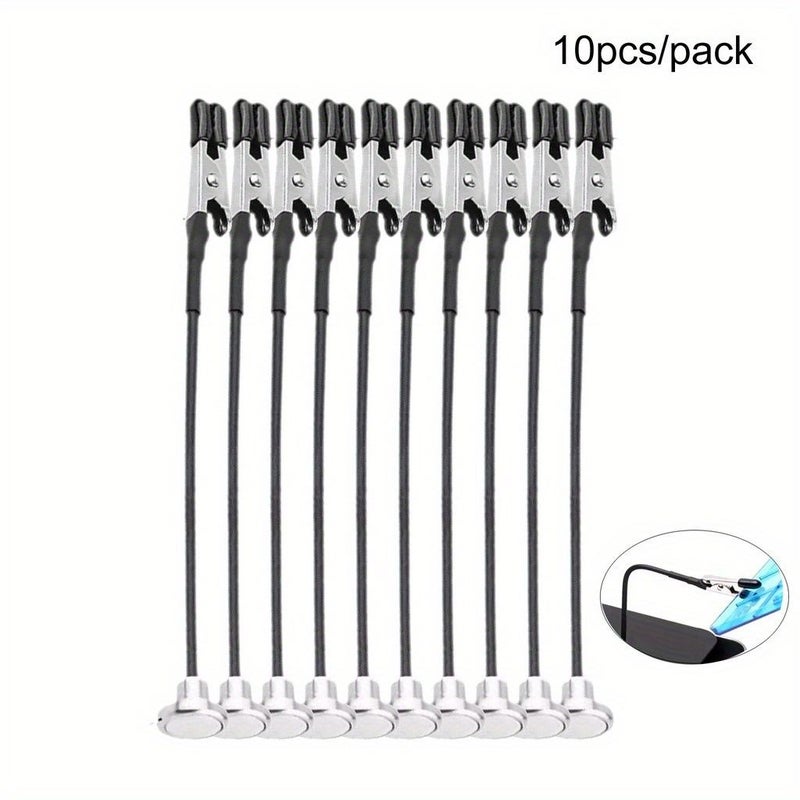 Pack of 10 Magnetic Flexible Alligator Clips for Painting Tools Multicolor - Image 1