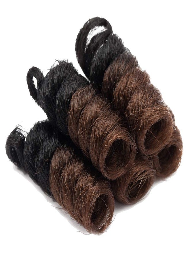 S-noilite 5 packs Short Crochet Hair for Black Women,10 Inch Jamaican Bounce Curls Crochet Braids Wand Curl Hair Extensions for Black Women DIY,12MM,20roots/Pack (Black to Light Brown) - Image 4