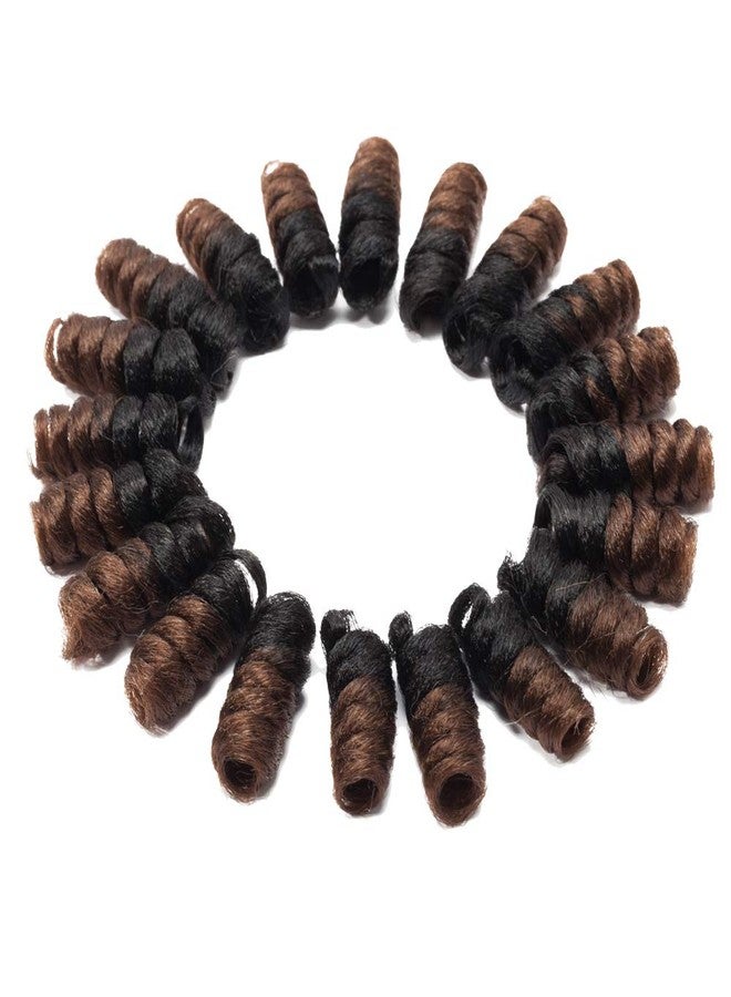 S-noilite 5 packs Short Crochet Hair for Black Women,10 Inch Jamaican Bounce Curls Crochet Braids Wand Curl Hair Extensions for Black Women DIY,12MM,20roots/Pack (Black to Light Brown) - Image 3